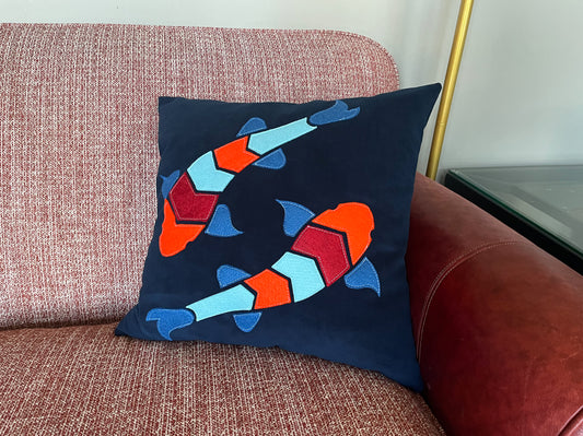 Colorful Fish Pillow Cover