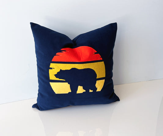 Rustic Wilderness Decorative Pillow Cover - Bear