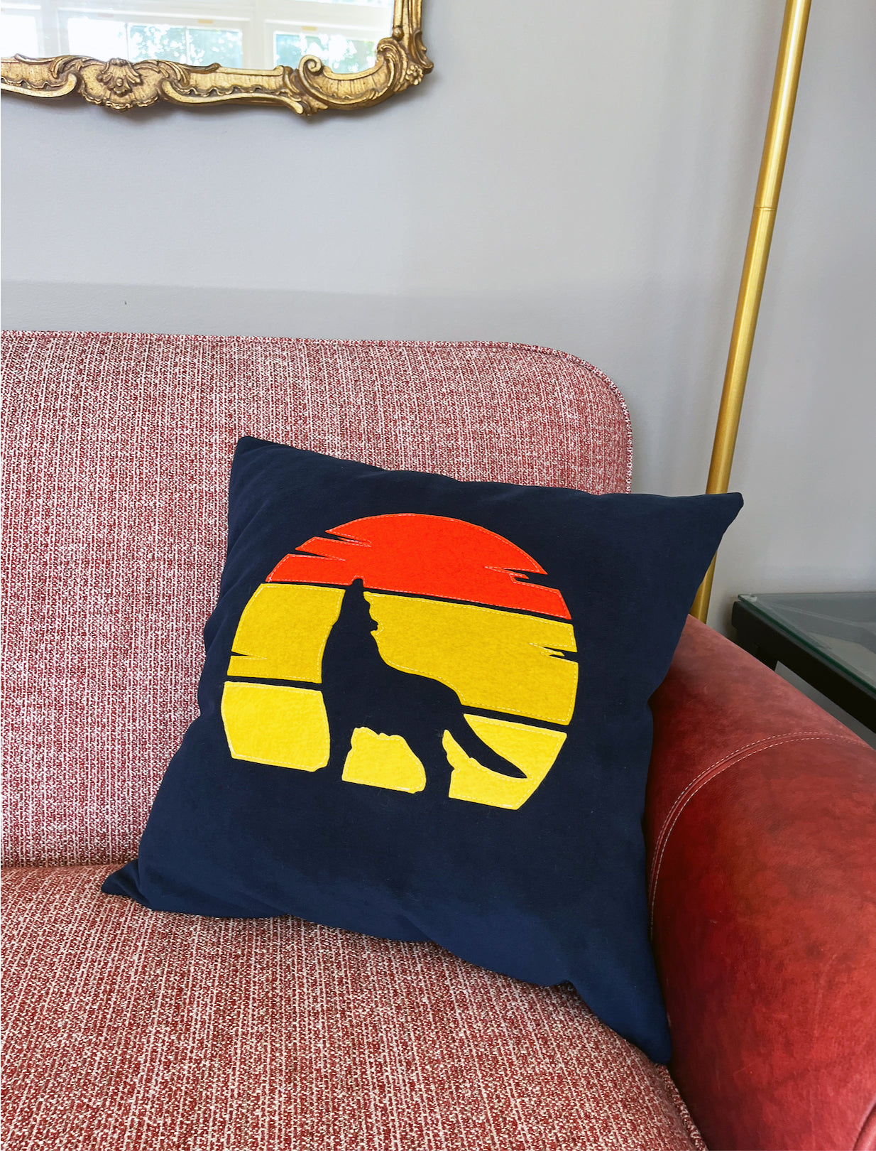 Rustic Wilderness Decorative Pillow Cover - Wolf
