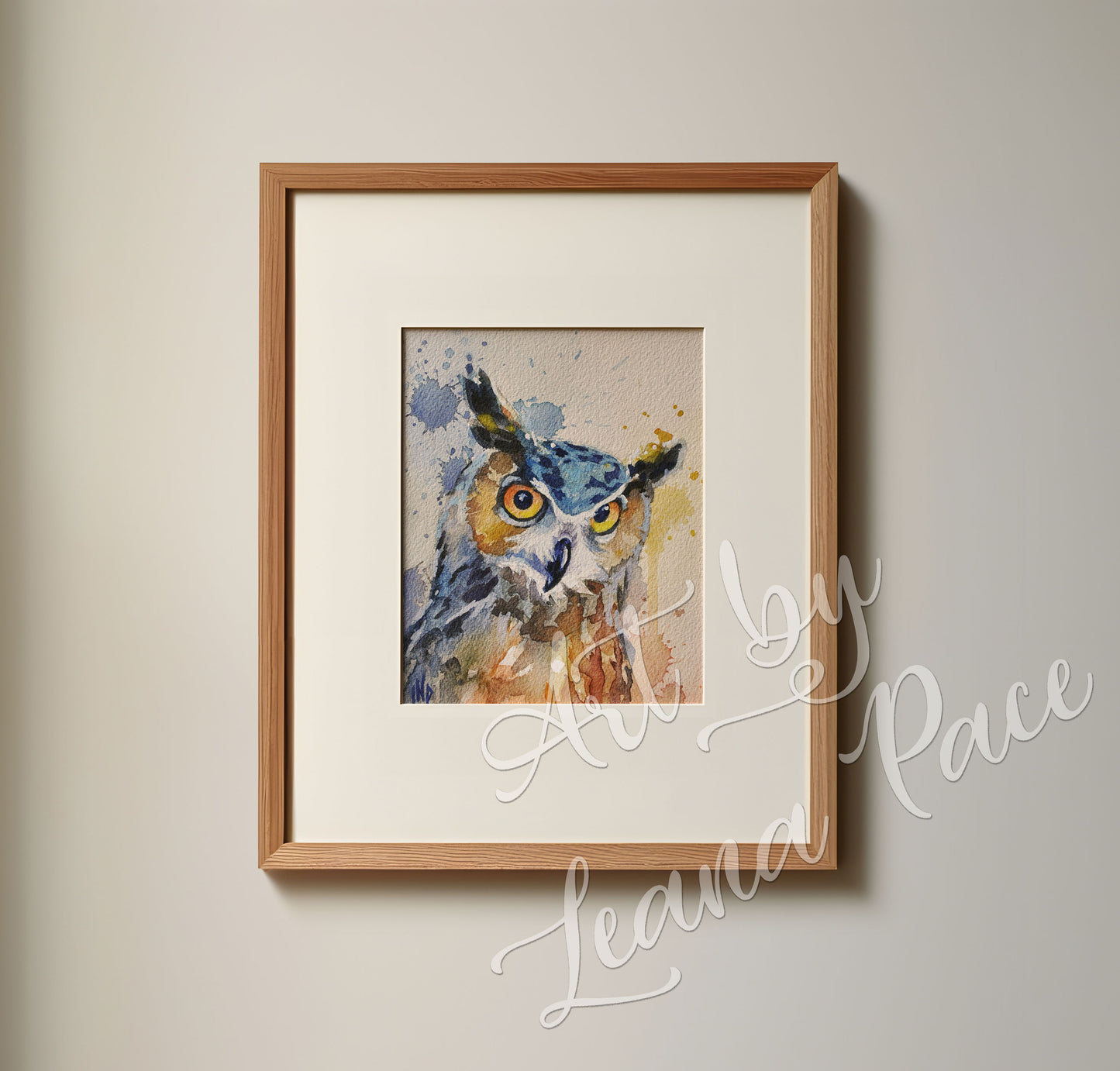 "Owl Is Good Tonight" - Original Watercolor Painting
