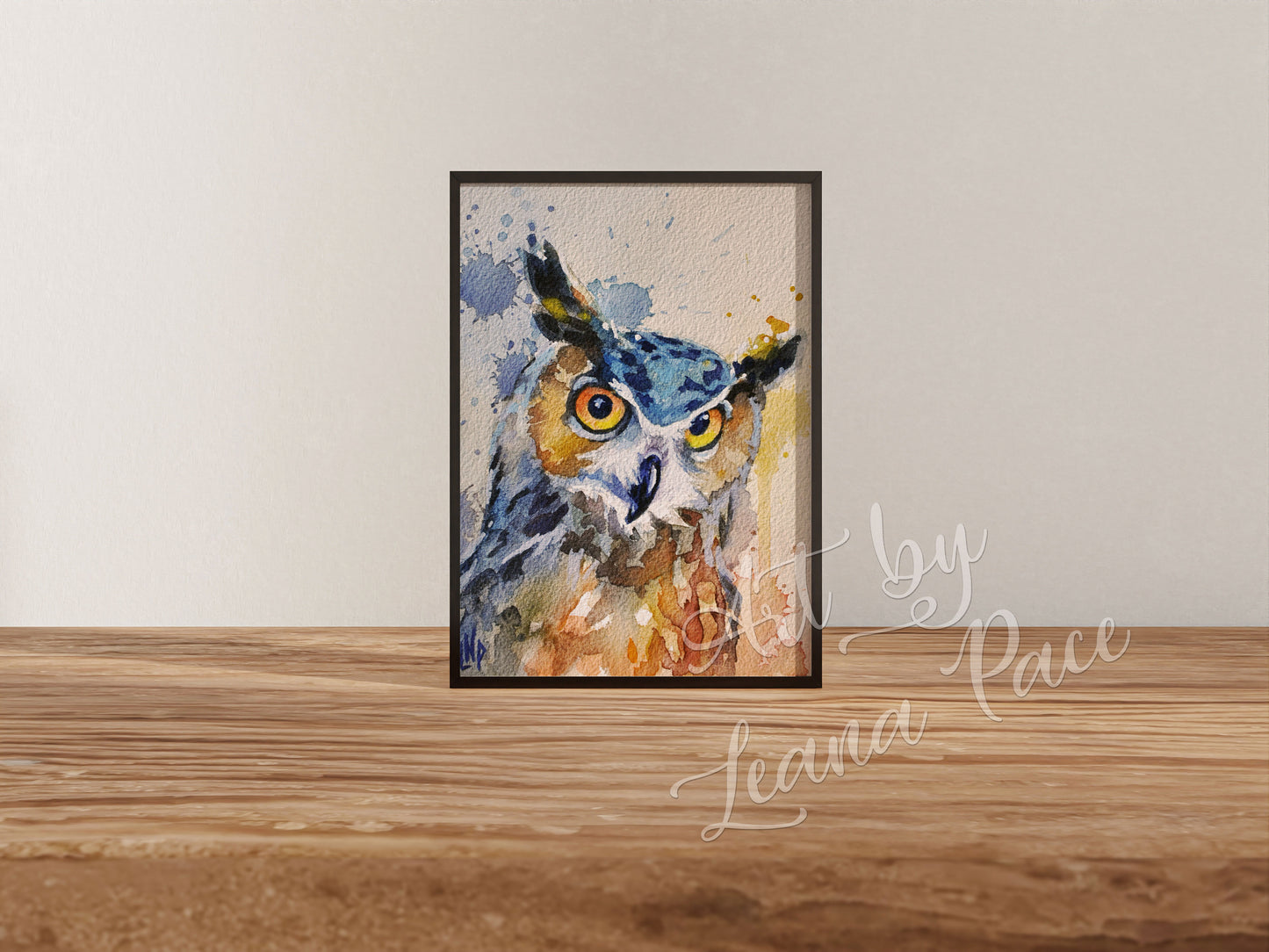 "Owl Is Good Tonight" - Original Watercolor Painting