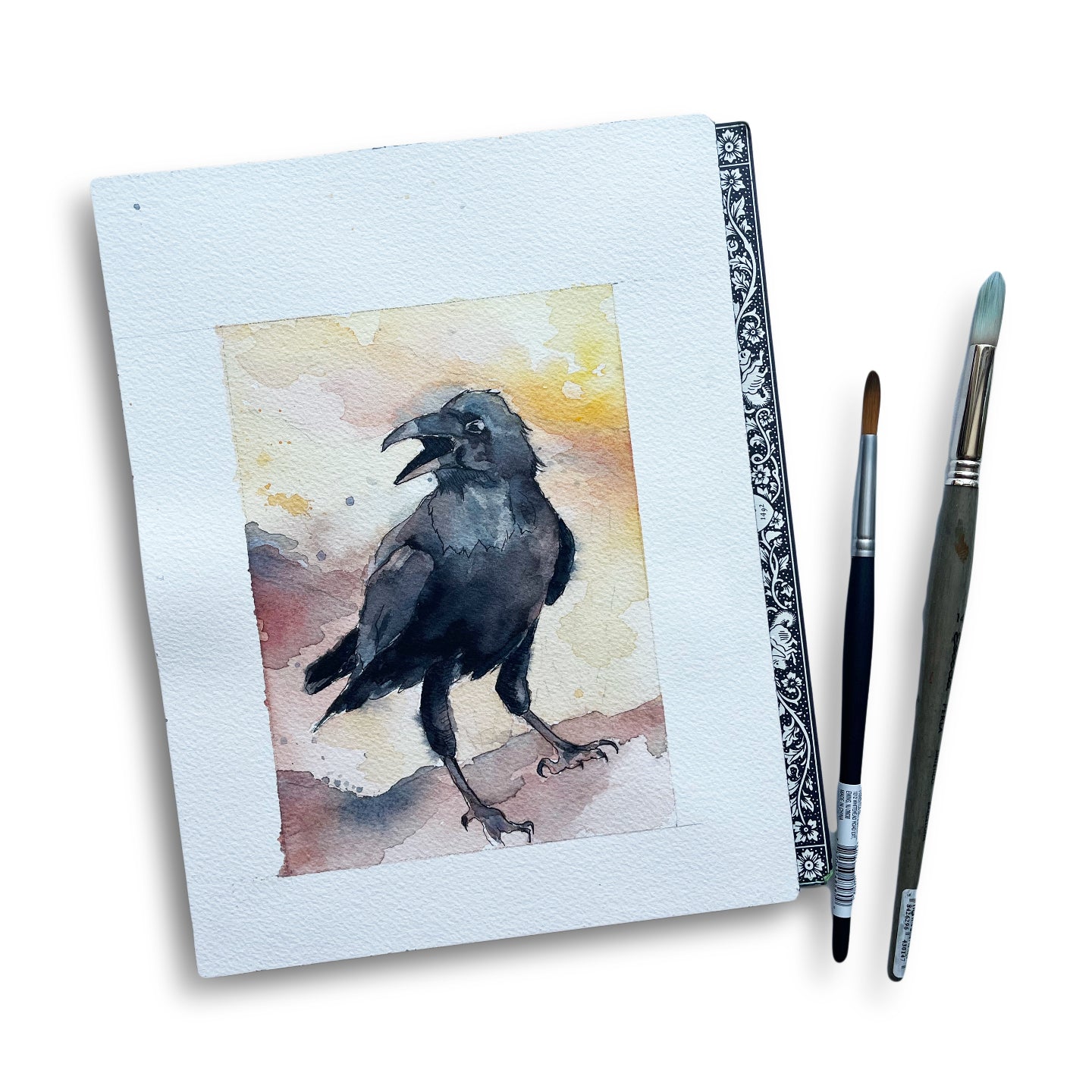 "Cawing" - Original Watercolor Painting