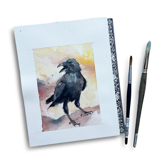 "Cawing" - Original Watercolor Painting