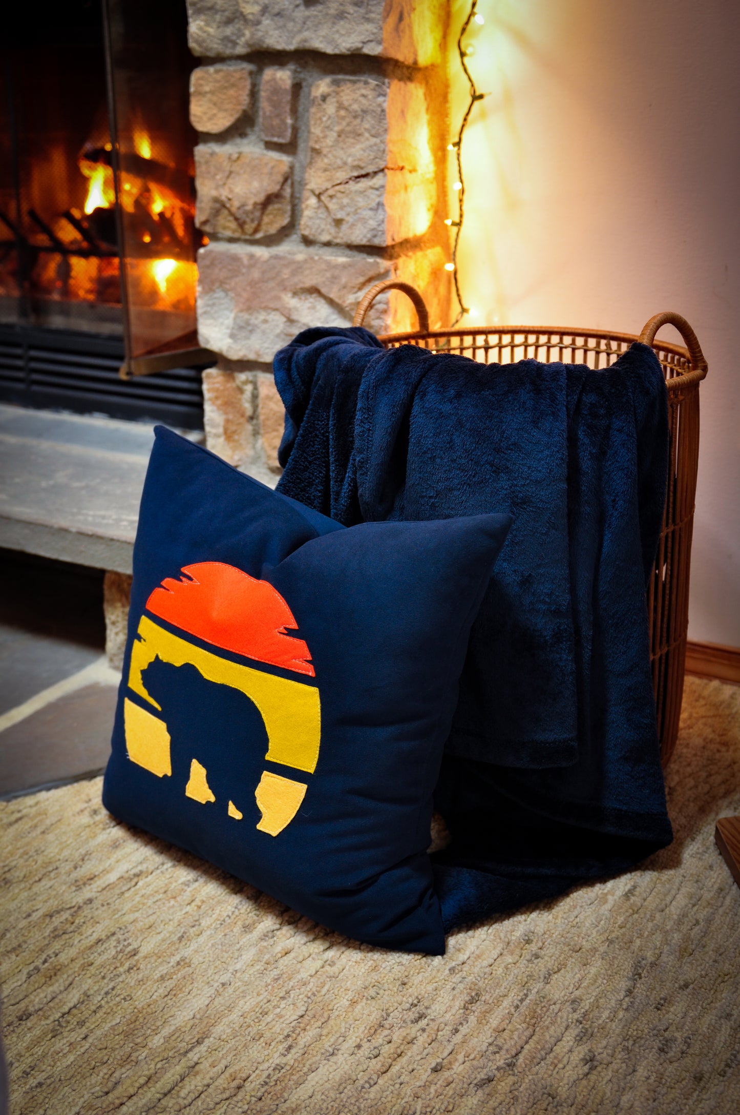 Rustic Wilderness Decorative Pillow Cover - Bear