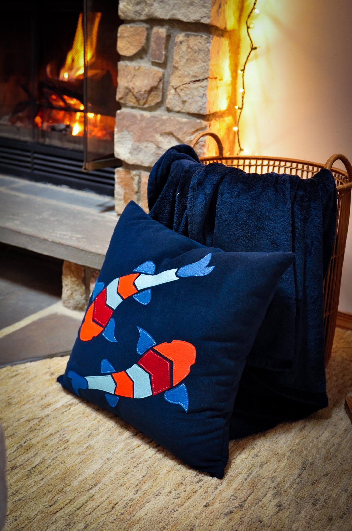 Colorful Fish Pillow Cover