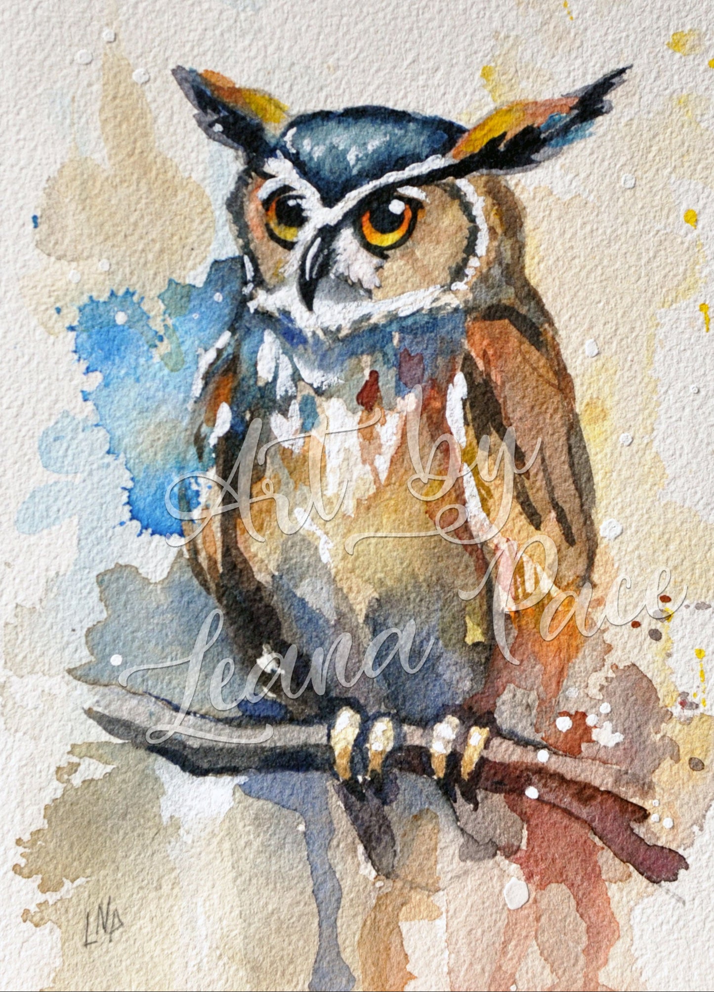 "Keeper of the Night" - Original Watercolor Painting