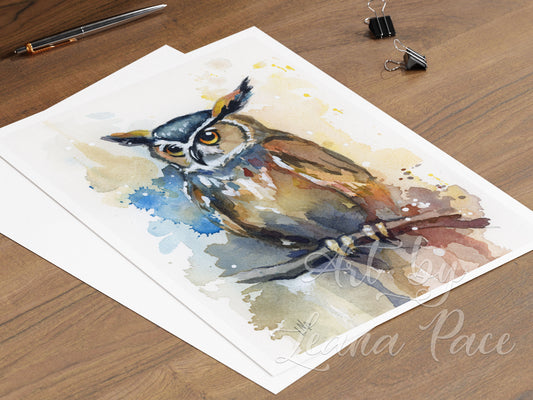Keeper of the Night - original watercolor print