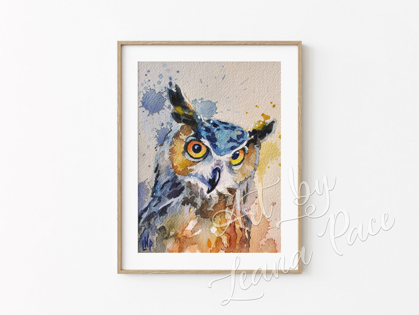 "Owl Is Good Tonight" - Original Watercolor Painting