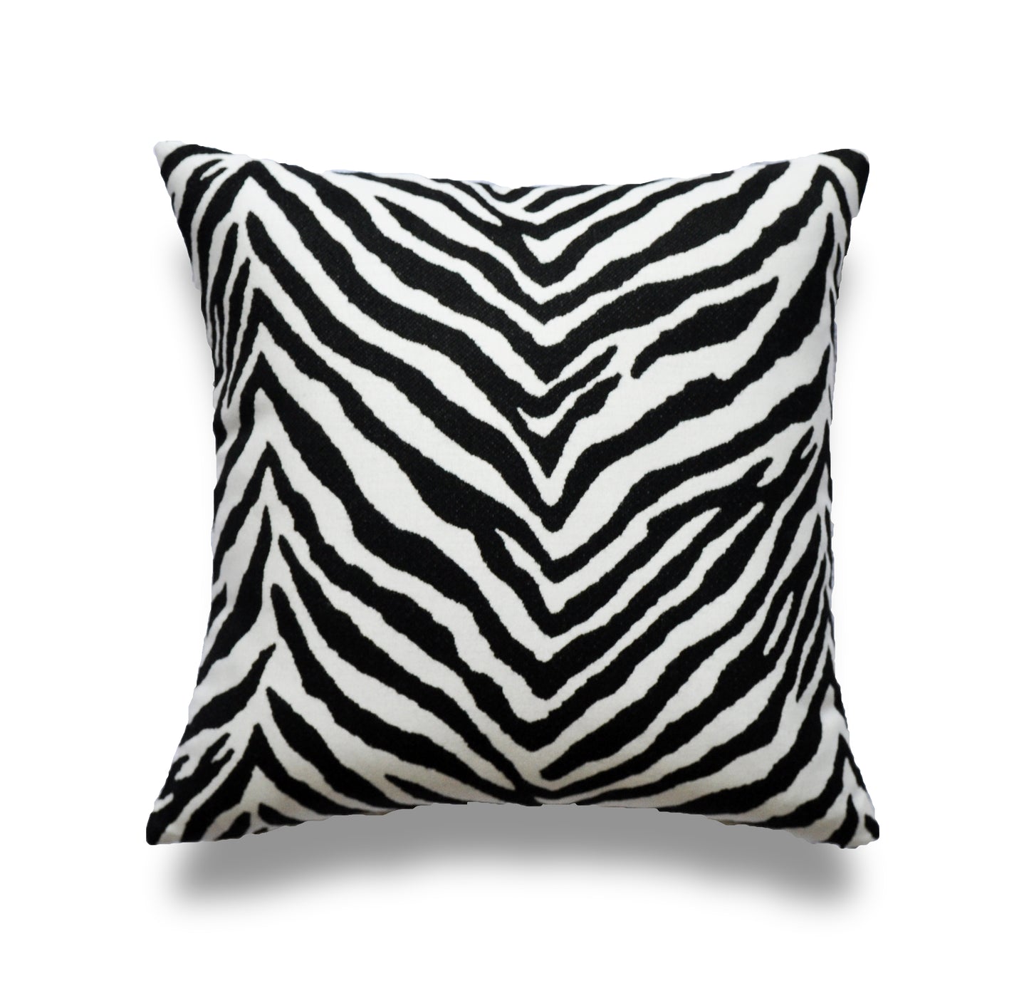 Black and White Zebra Pillow Cover - Made With Sunbrella® Fabric