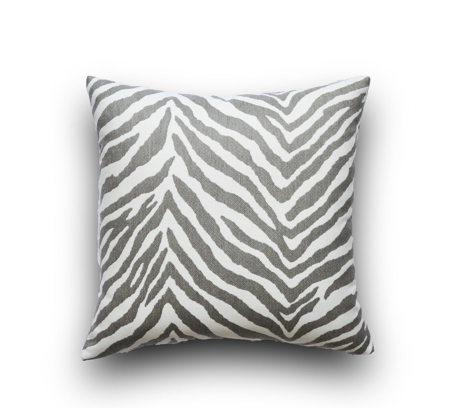 Gray and White Zebra Pillow Cover - Made With Sunbrella® Fabric