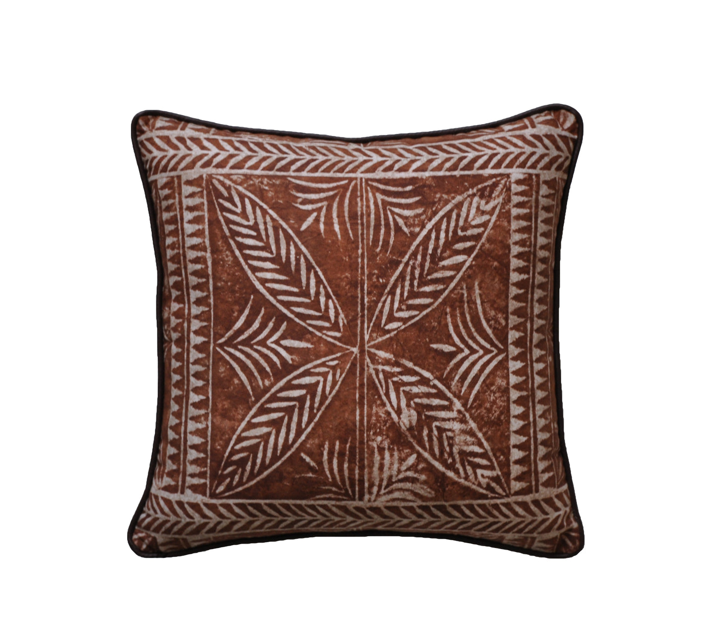 Thibaut Timbuktu Pillow Covers - Tribal Print Covers - Cotton Pillow Covers - Ethnic Pillows - Tobacco Pillows
