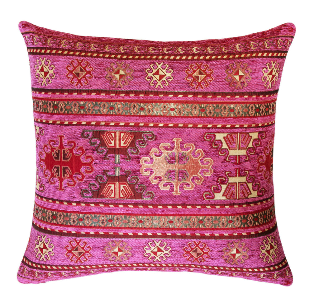 Pink Boho Pillow Cover