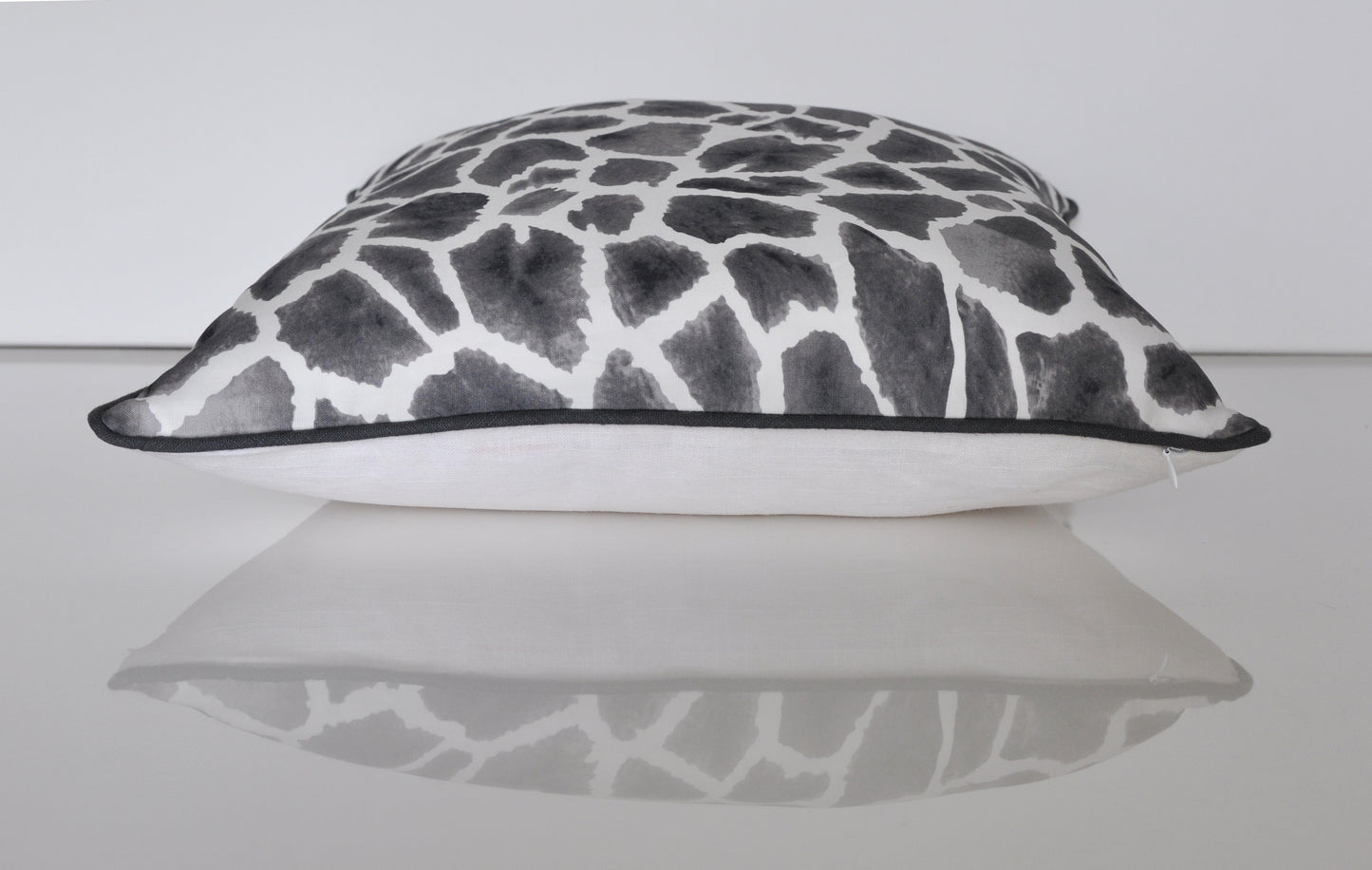 Gray Linen Pillow Covers - Thibaut Pillow Covers - Giraffe Print Covers - Linen Pillow Covers - Animal Print Pillow Covers