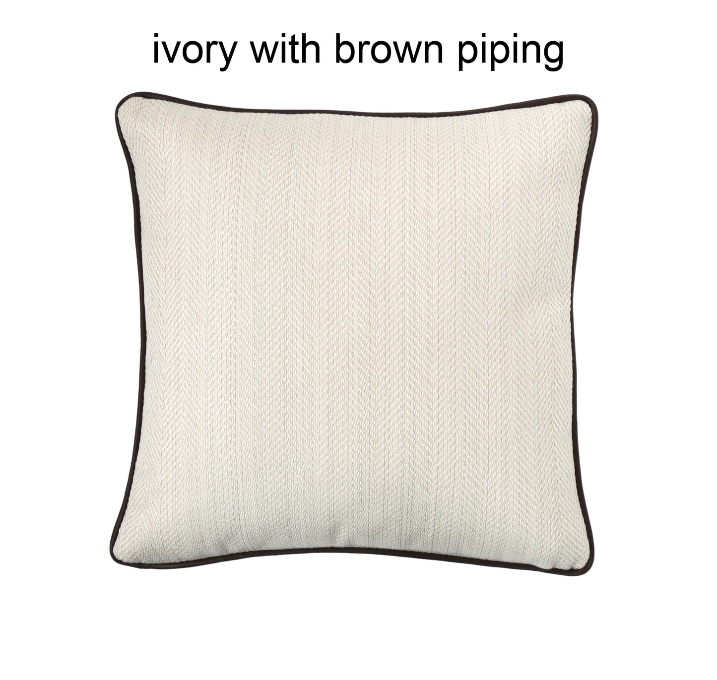 Herringbone Pillow Cover - Chevron Pillow Cover - Zig Zag Pillows - Sunbrella Pillow Covers with Piping - Brown Pillows -Gray Pillows