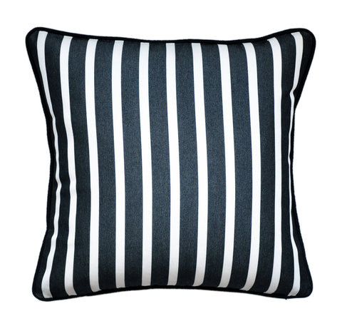 Sunbrella Pillow Cover -Black and White Pillow Cover -Sunbrella® Fabric Pillow Cover -Striped Outdoor Pillow - Outdoor Throw Pillow