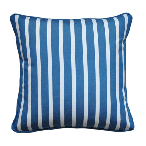 Sunbrella Pillow Cover -Blue and White Pillow Cover -Sunbrella® Fabric Pillow Cover -Striped Outdoor Pillow - Outdoor Throw Pillo