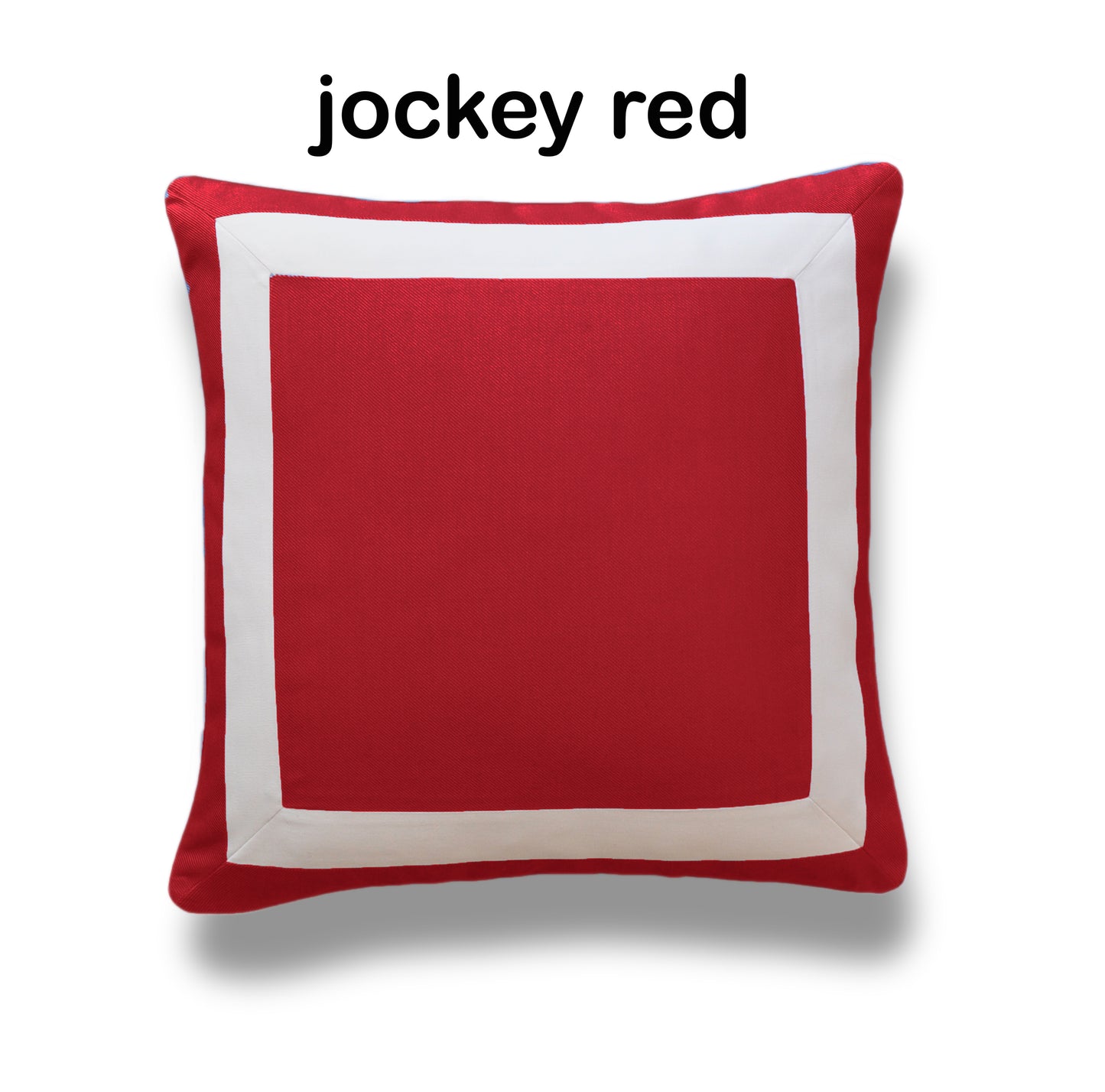 Solid Pillow Cover With Wide White Border - Sunbrella® Fabric
