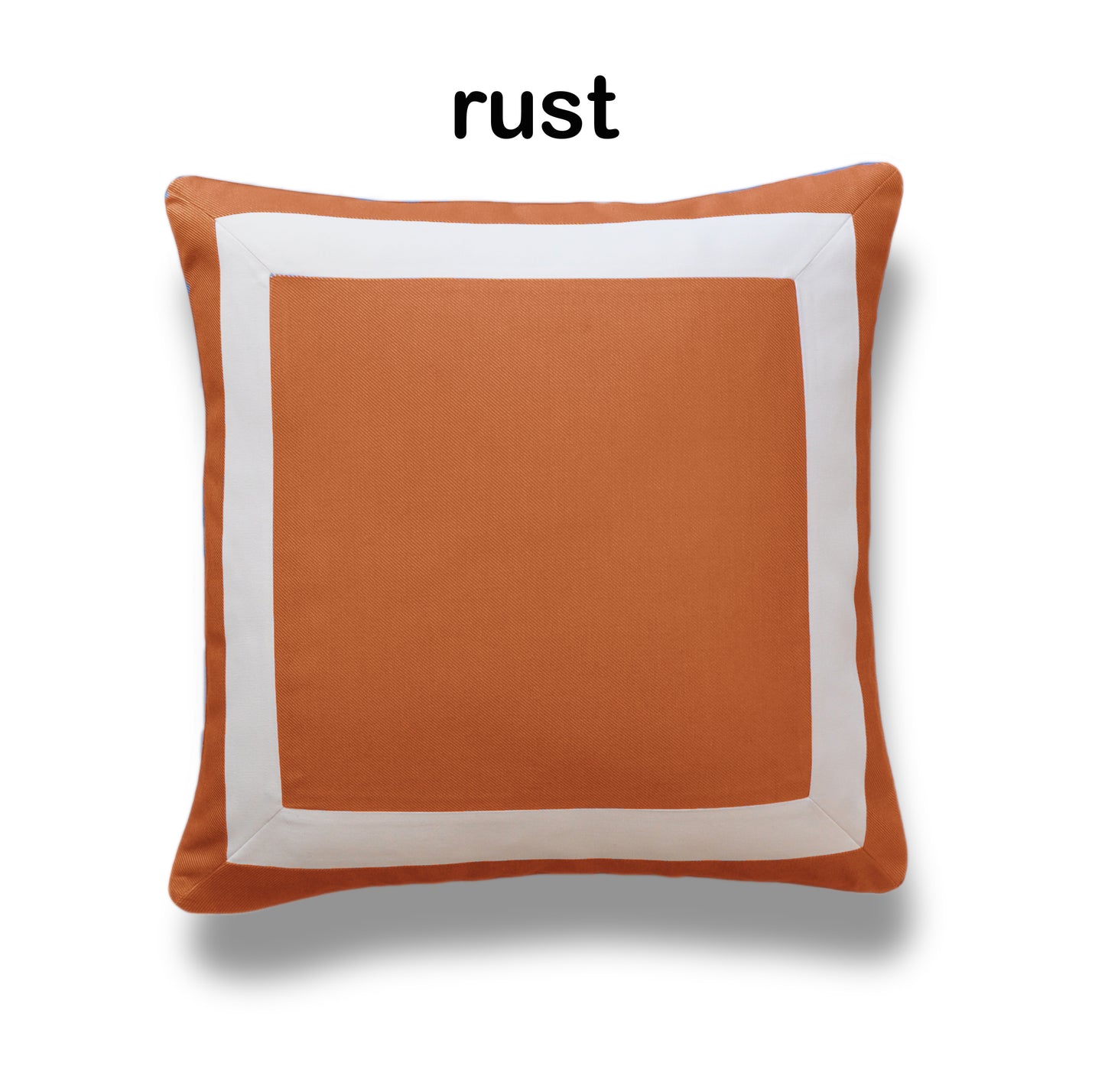 Solid Pillow Cover With Wide White Border - Sunbrella® Fabric