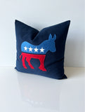 Patriotic Donkey Decorative Pillow Cover
