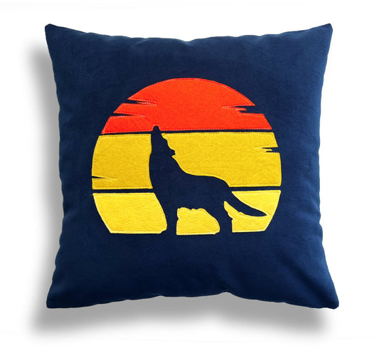 Rustic Wilderness Decorative Pillow Cover - Wolf