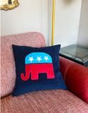 Patriotic Elephant Decorative Pillow Cover