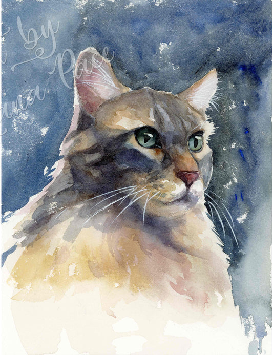 What's On Your Mind - Original Watercolor Print