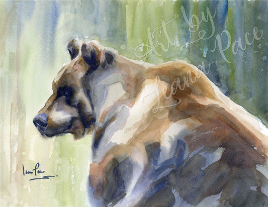 Into the Wild - original watercolor print