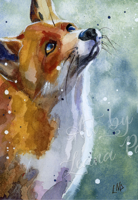 Winter Is In the Air - original watercolor print