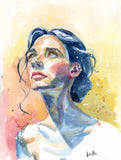 Kissed by Light - original watercolor print