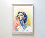 Kissed by Light - original watercolor print