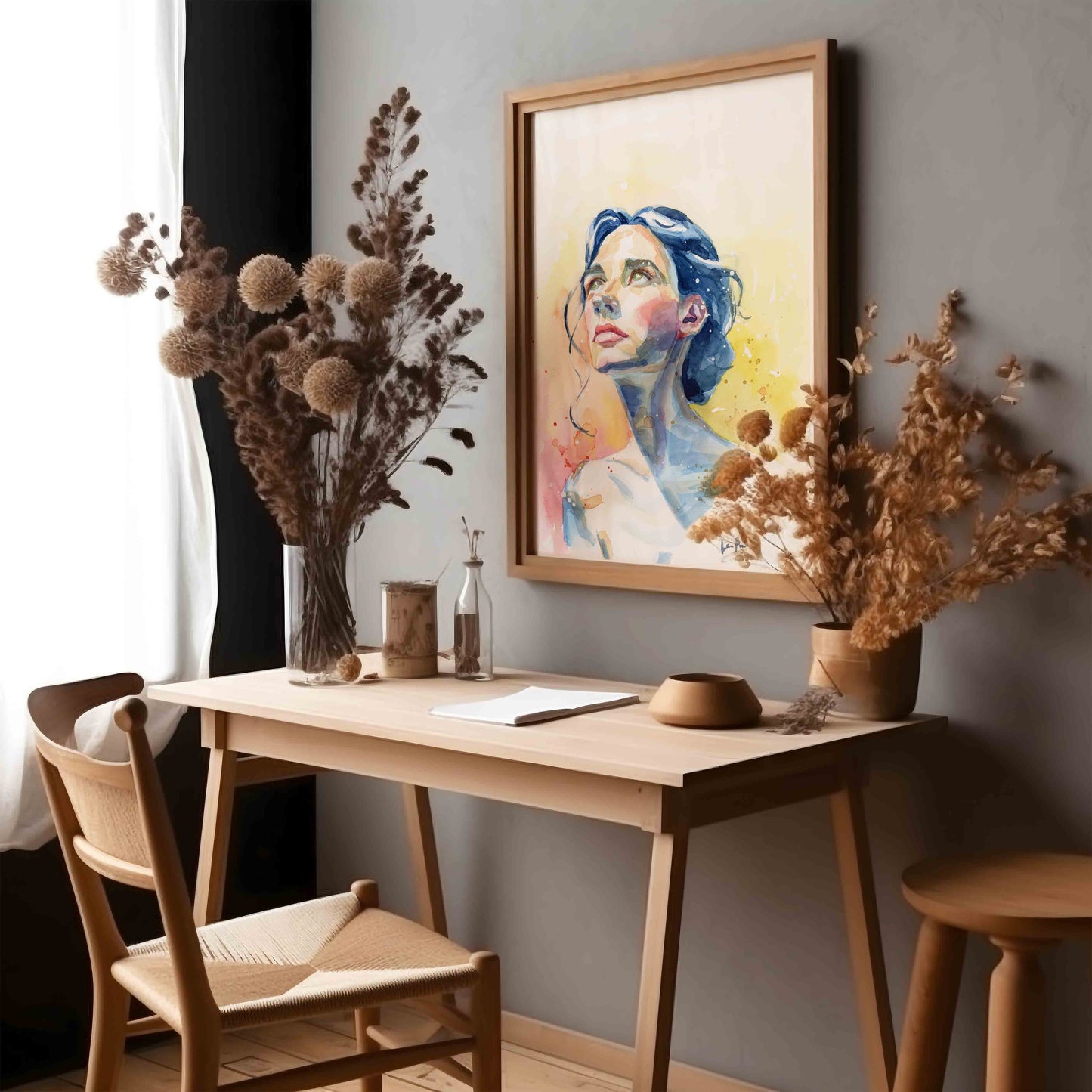 Kissed by Light - original watercolor print