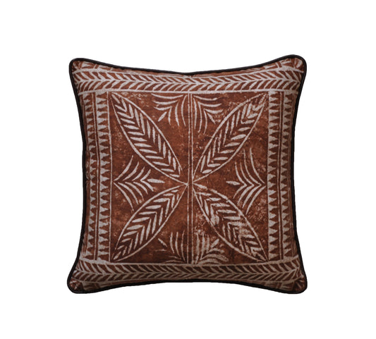 Thibaut Timbuktu Pillow Covers - Tribal Print Covers - Cotton Pillow Covers - Ethnic Pillows - Tobacco Pillows