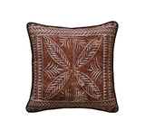 Thibaut Timbuktu Pillow Covers - Tribal Print Covers - Cotton Pillow Covers - Ethnic Pillows - Tobacco Pillows