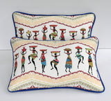 African Motif Pillows - Set of Two Pillow Covers