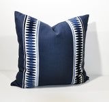 pillows with tape trim in cut velvet