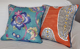 Peacock Pillow Cover -Robert Allen Pillow Cover -Designer Pillow Cover -Floral Print Pillow Cover -Teal Pillows- Flower Print -Floral Pillow