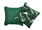Solid Green Pillow Cover -Sunbrella® Fabric -Green Throw Pillow Cover - Pillow With Piping- Welted Pillow Cover - Outdoor Pillow Cover