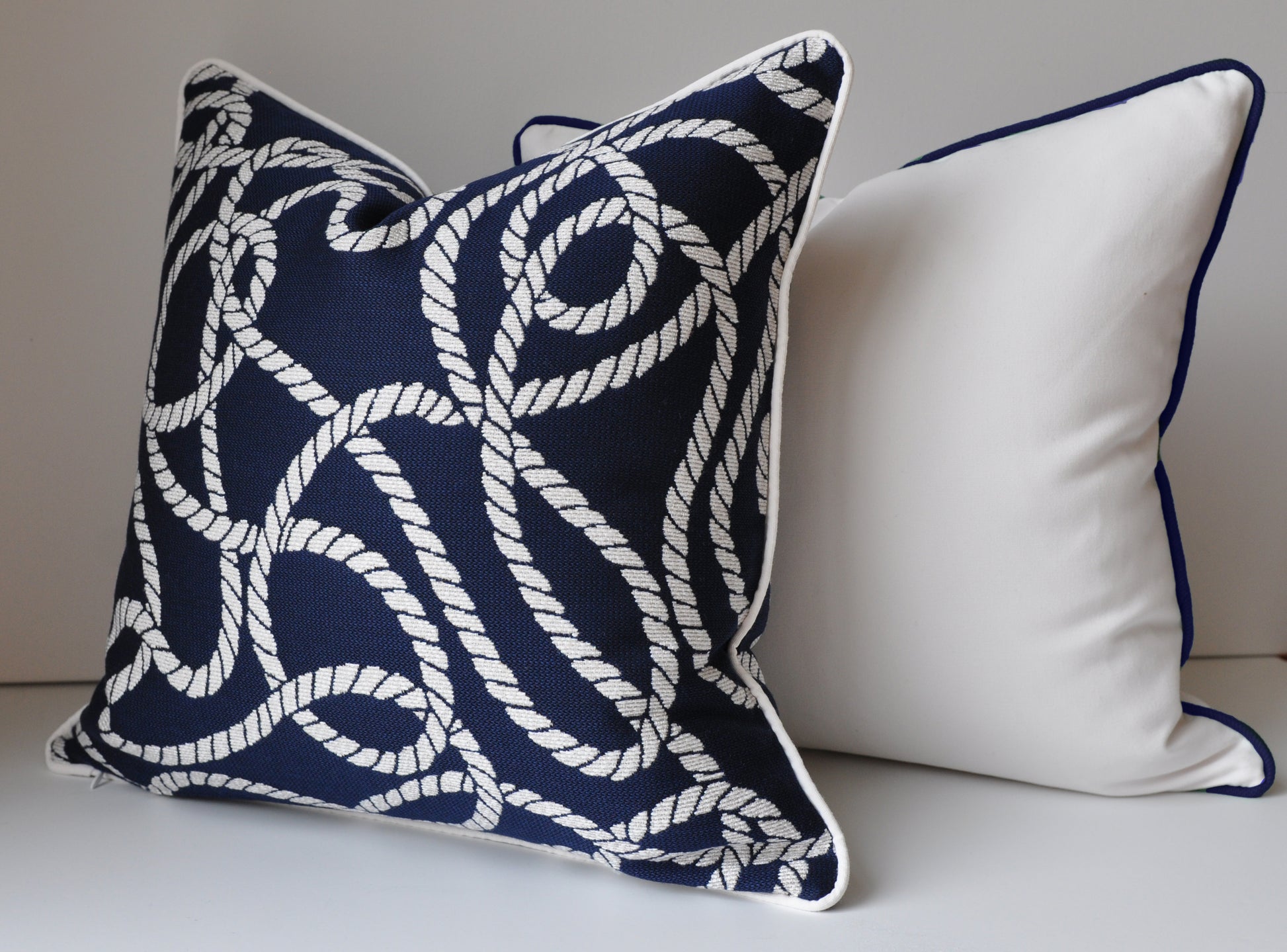 Outdoor Pillows - Sunbrella Pillows - Pillows with Piping - White Outdoor Pillows - White Sunbrella Pillows