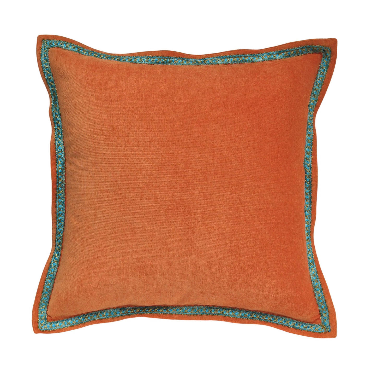 Flange Pillow Cover - Solid Throw Pillow Cover - Pink Pillow Covers - Orange Pillow Covers - Teal Pillow Covers - Velvet Pillow Cover