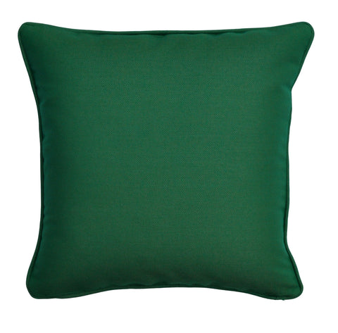 Solid Green Pillow Cover -Sunbrella® Fabric -Green Throw Pillow Cover - Pillow With Piping- Welted Pillow Cover - Outdoor Pillow Cover