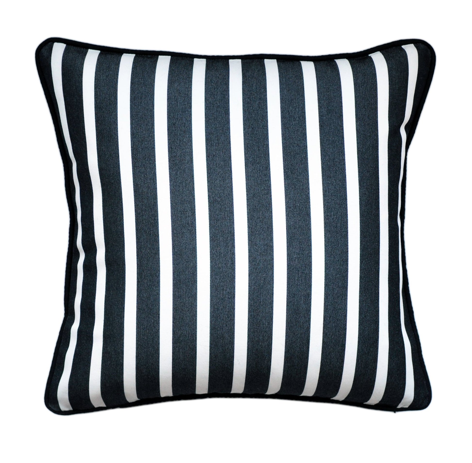Black and White Striped Pillow Cover Sunbrella® Fabric