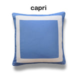 Solid Pillow Cover With Wide White Border - Sunbrella® Fabric