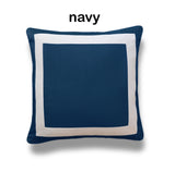 Solid Pillow Cover With Wide White Border - Sunbrella® Fabric